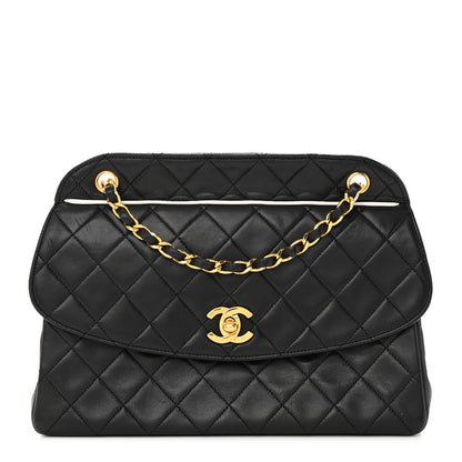 Chanel Lambskin Quilted Medium Single Flap Black 1 of 18