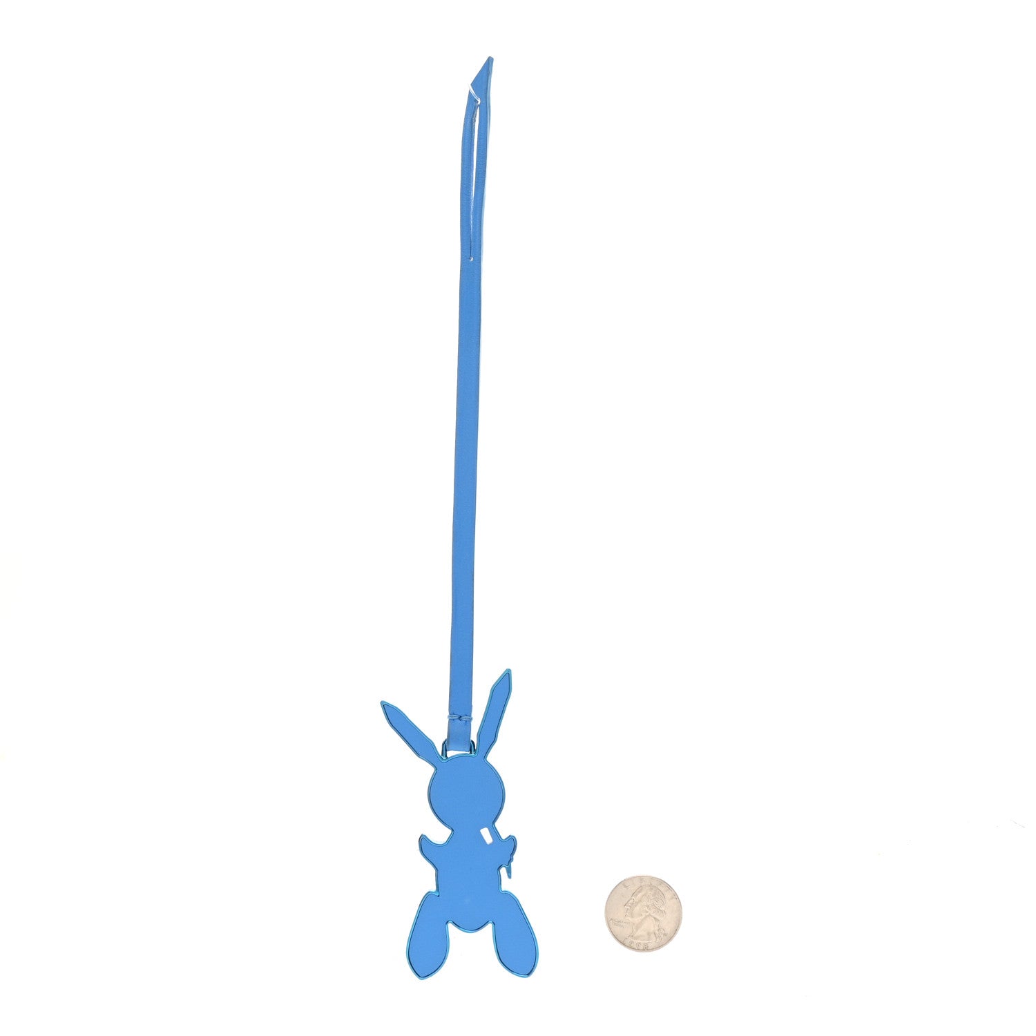 Louis Vuitton Calfskin Jeff Koons Masters LV Rabbit Bag Charm Blue 2 of 3
