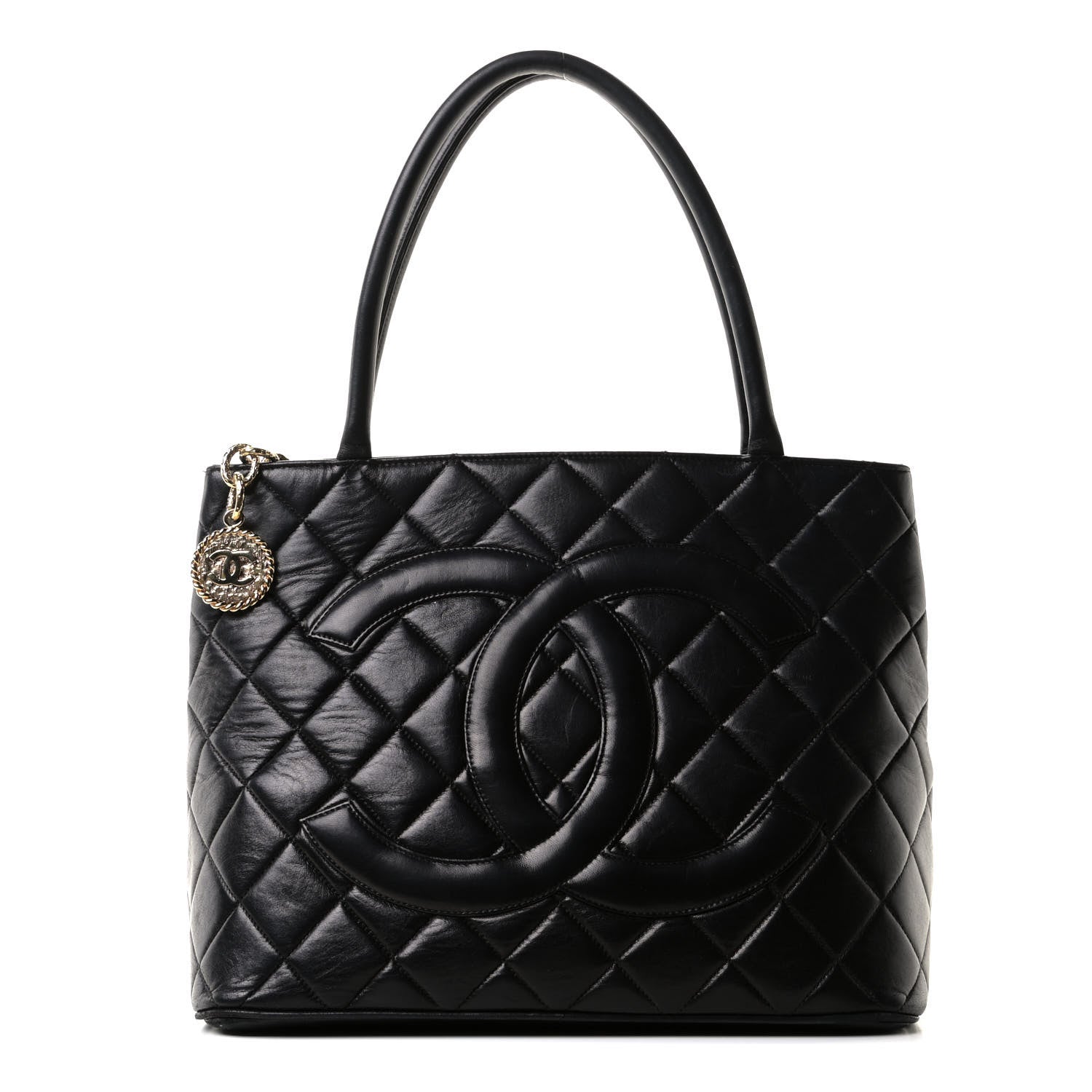 Chanel Lambskin Quilted Medallion Tote Black 1 of 12