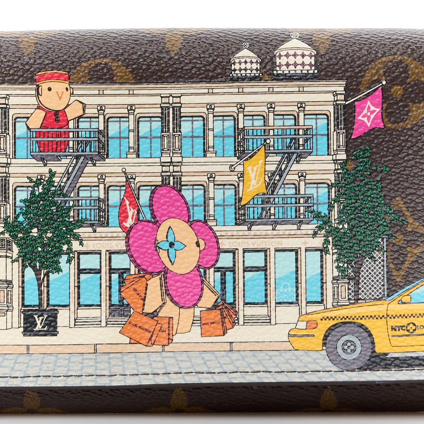 Monogram 2022 Christmas Animation New York Soho Wallet Yellow