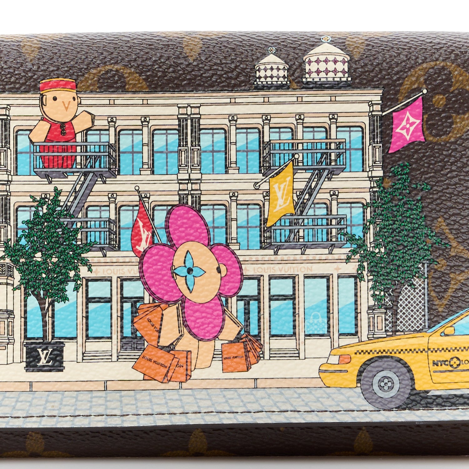 Louis Vuitton Monogram 2022 Christmas Animation New York Soho Wallet Yellow 8 of 13