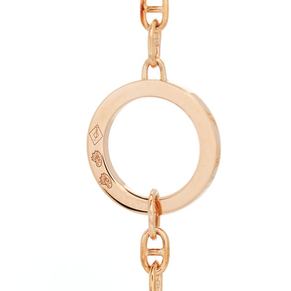 Hermes 18K Rose Gold Diamond GM Chaine D'Ancre Contour Pendant Necklace SH 6 of 7
