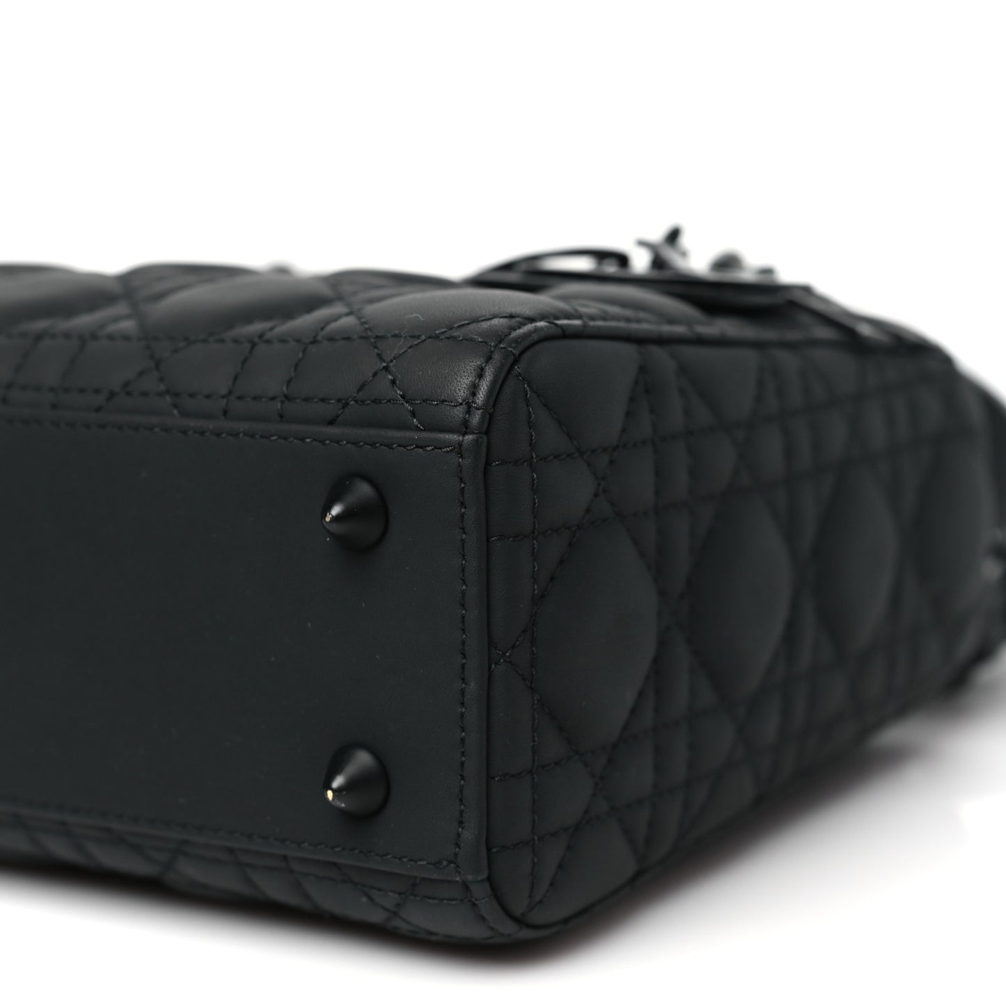 Ultra Matte Calfskin Cannage Small My ABCDior Lady Dior Black