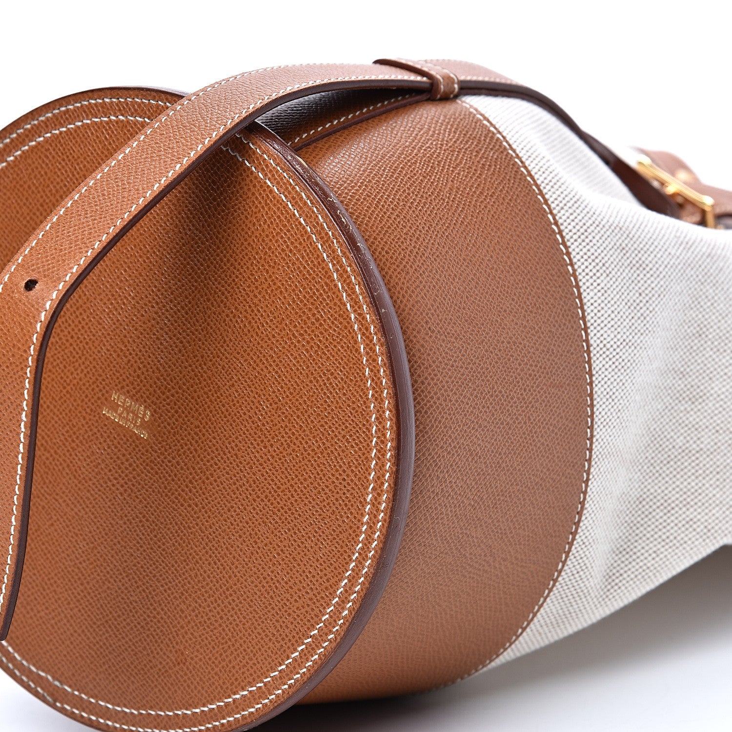 Hermes Courchevel Toile Standy Gold Natural 7 of 11