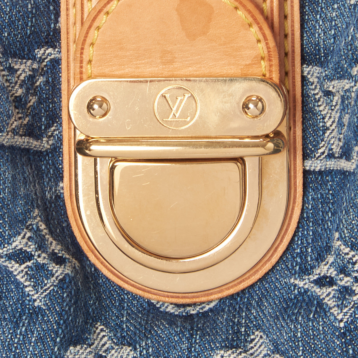 Monogram Denim Pleaty Blue