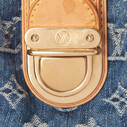 Louis Vuitton Monogram Denim Pleaty Blue 8 of 9