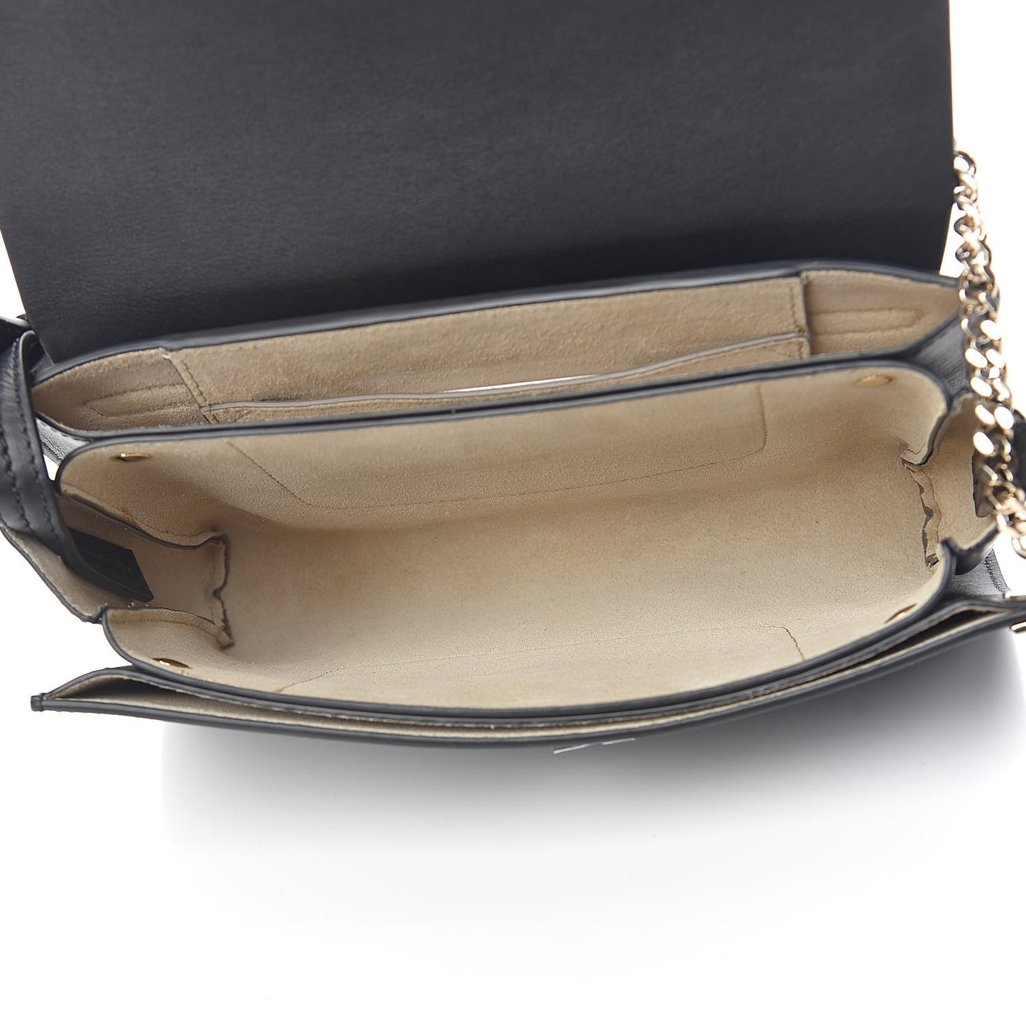 Suede Calfskin Small Faye Shoulder Bag Black