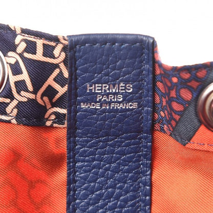 Hermes Silk Togo Carre en Cravates Soie Cool Bleu Ocean 6 of 7