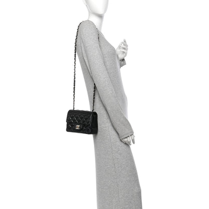Chanel Lambskin Quilted Mini Square Flap Black 2 of 13
