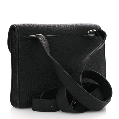 Hermes Togo Laque Sac A Depeches 21 Messenger Bag Black Bleu France 3 of 13