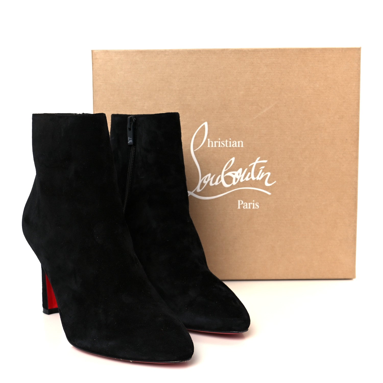 Christian Louboutin Suede Suprabooty 85 Ankle Boots 39.5 Black 9 of 9