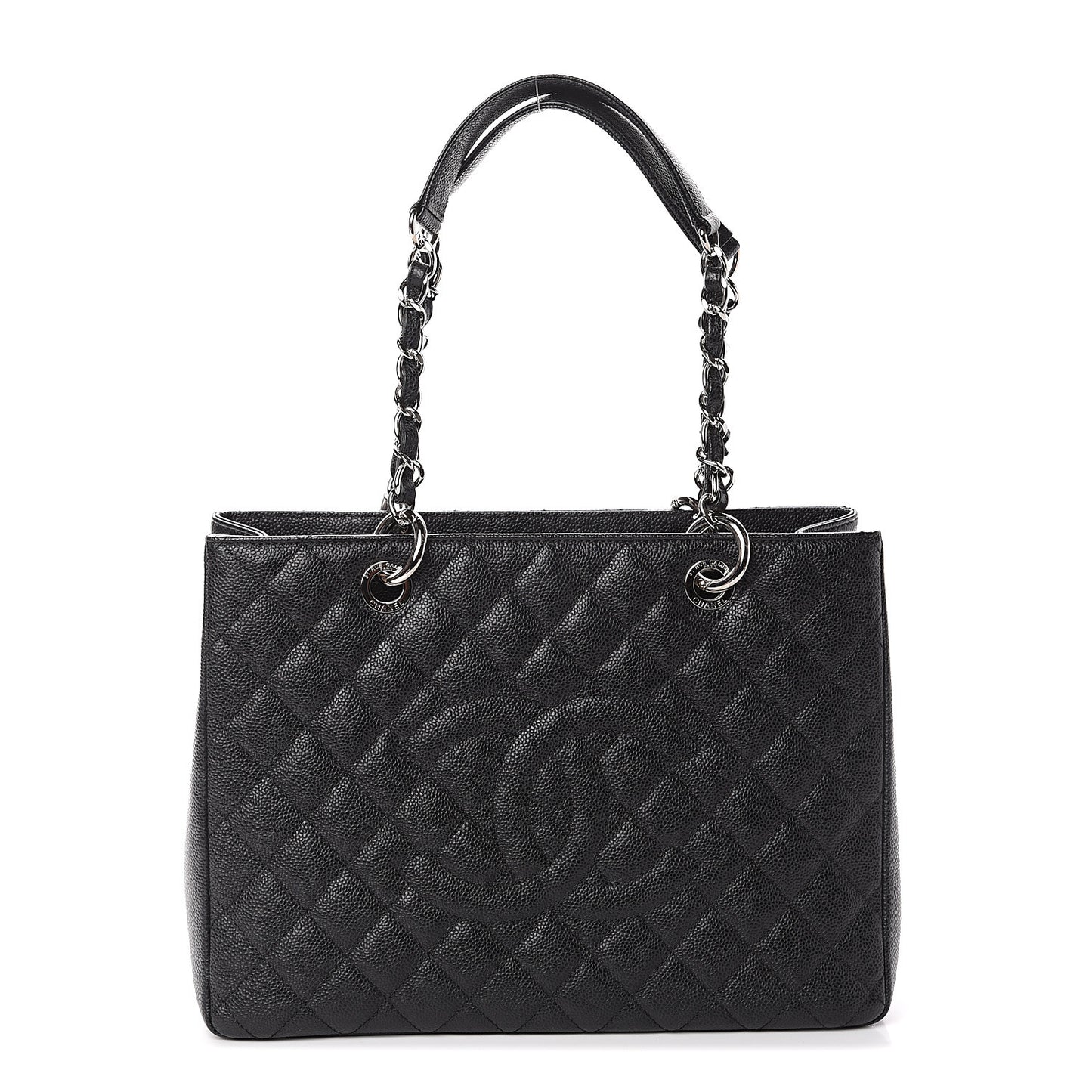 Caviar Quilted Grand Shopping Tote GST Black