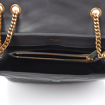 Saint Laurent Calfskin Y Quilted Monogram Medium Loulou Chain Satchel Asphalt 5 of 10