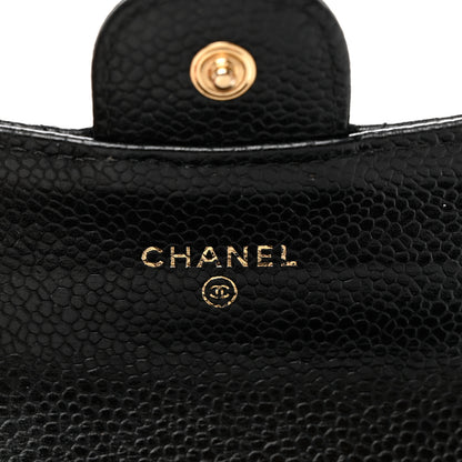 Chanel Caviar Quilted Flap Card Holder Black 7 of 9