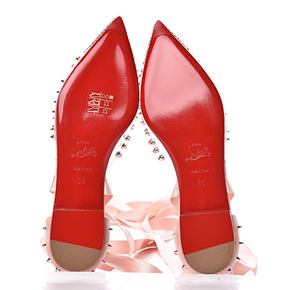 Christian Louboutin PVC Veau Velours Mechante Reine Flats 35 Guimauve 6 of 7