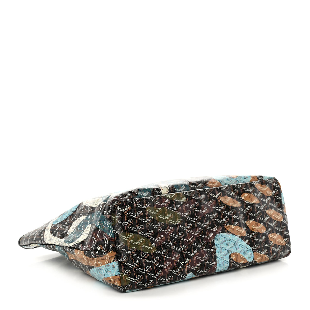 Goyardine Saint Louis Lettres Camouflage PM Black Blue