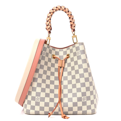 Louis Vuitton Damier Azur Braided Neonoe MM Peach Cream 1 of 9
