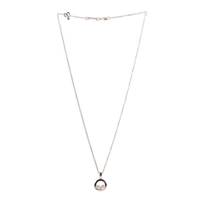 Chopard 18K Rose Gold Happy Diamonds Round Pendant Necklace 3 of 8