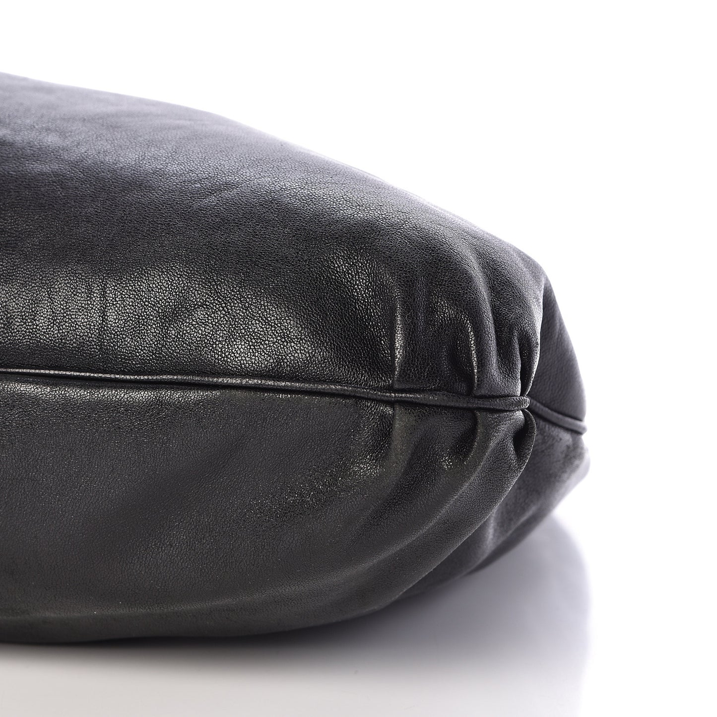Sheepskin Zipper Hobo Black