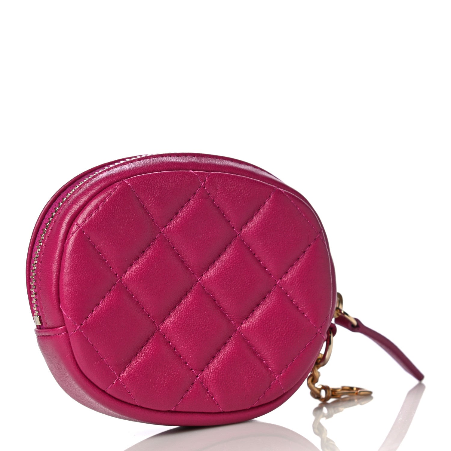 Chanel Lambskin Quilted Zip Around Classic Coin Purse Pink 3 of 8