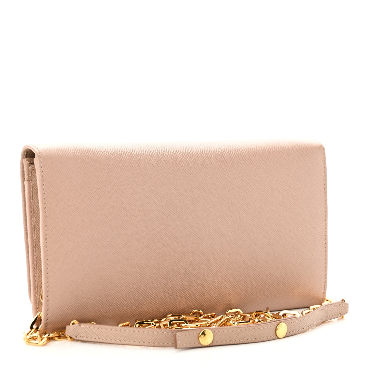 Prada Saffiano Metal Large Chain Wallet Cammeo 3 of 12