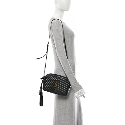 Saint Laurent Calfskin Matelasse Monogram Lou Camera Bag Black 2 of 10