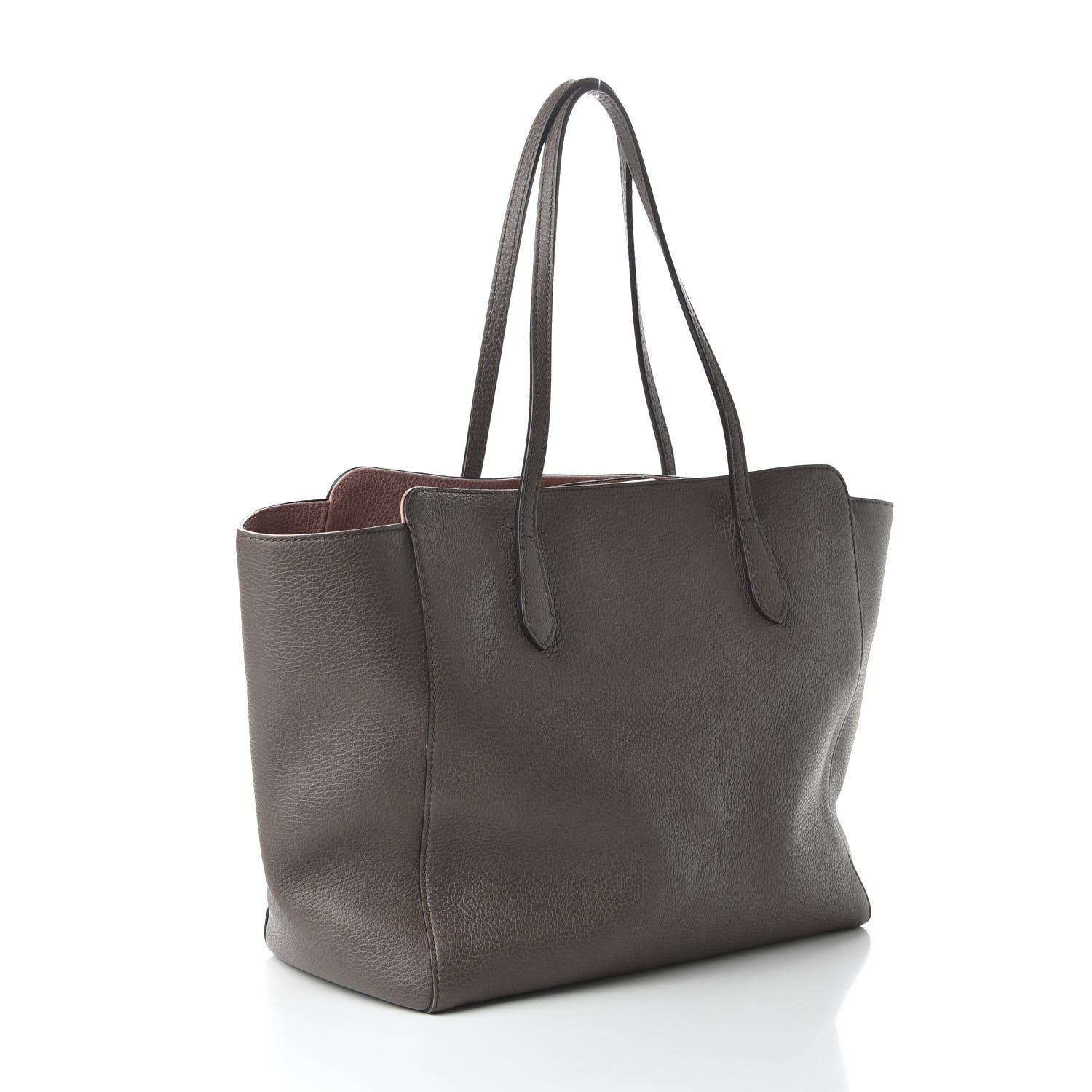 Gucci Dollar Calfskin Medium Swing Tote Grey Field Soft Pink 3 of 10