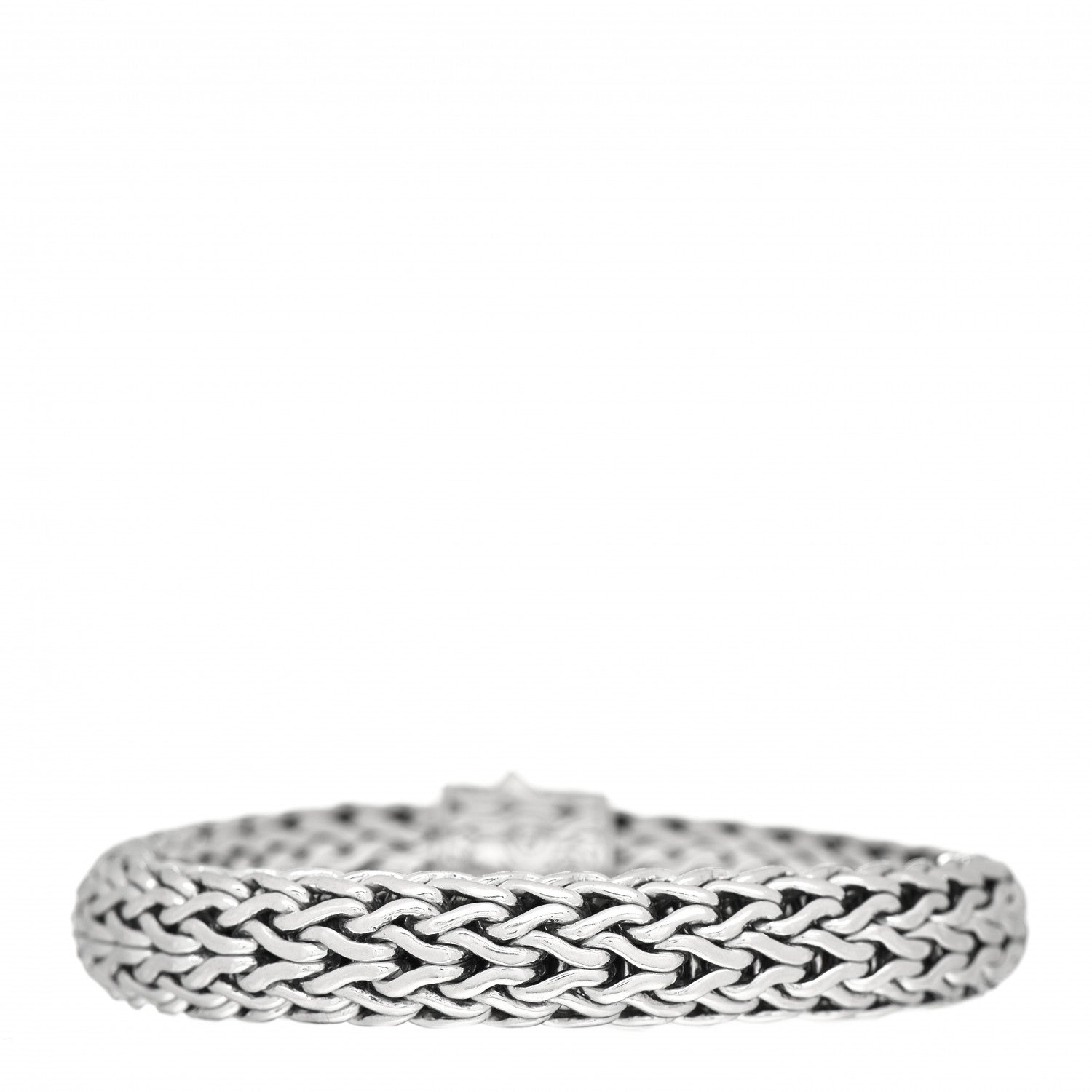 John Hardy Sterling Silver Diamond 10.5mm Classic Chain Bracelet 3 of 4