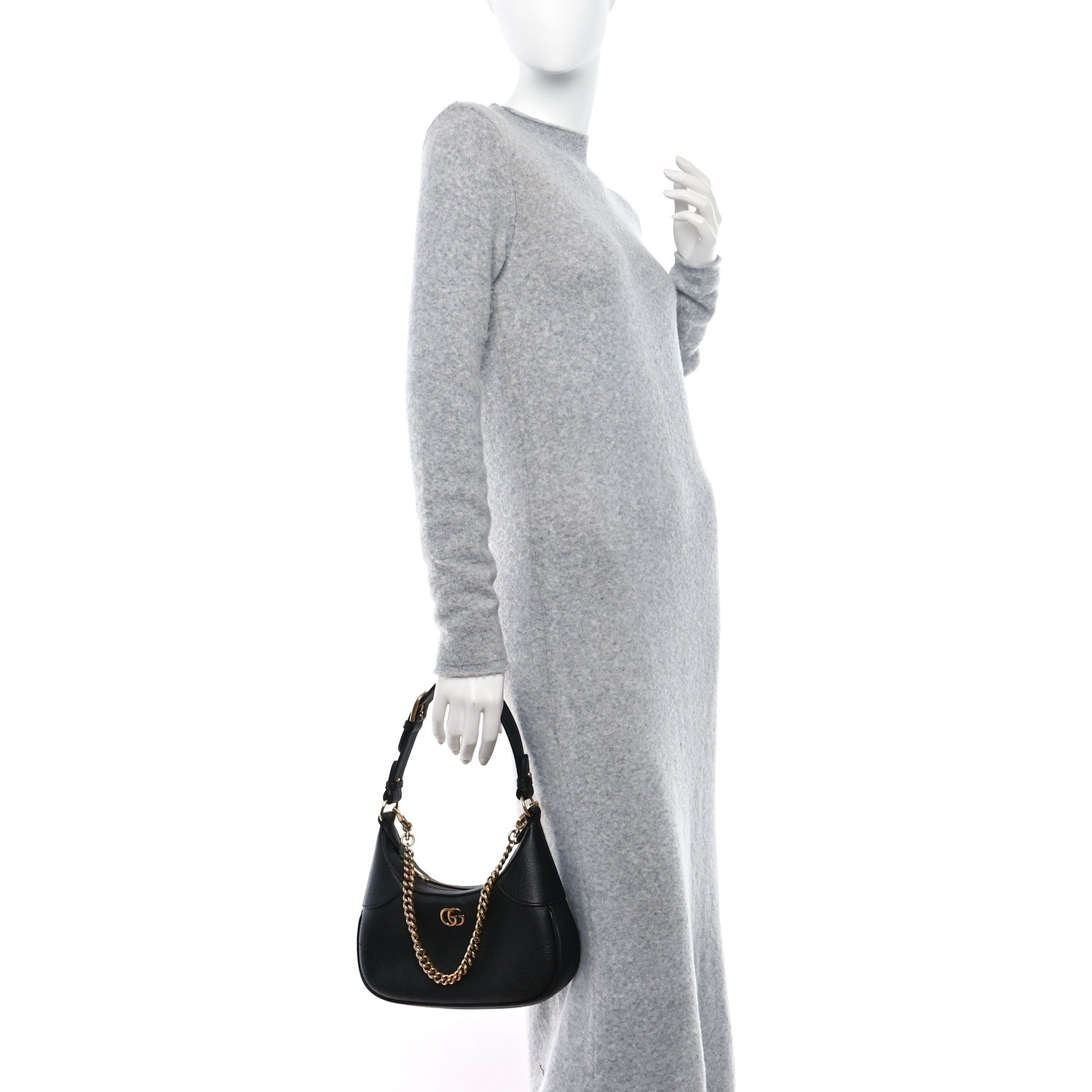 Gucci Goatskin Small Aphrodite Shoulder Bag Black 2 of 13