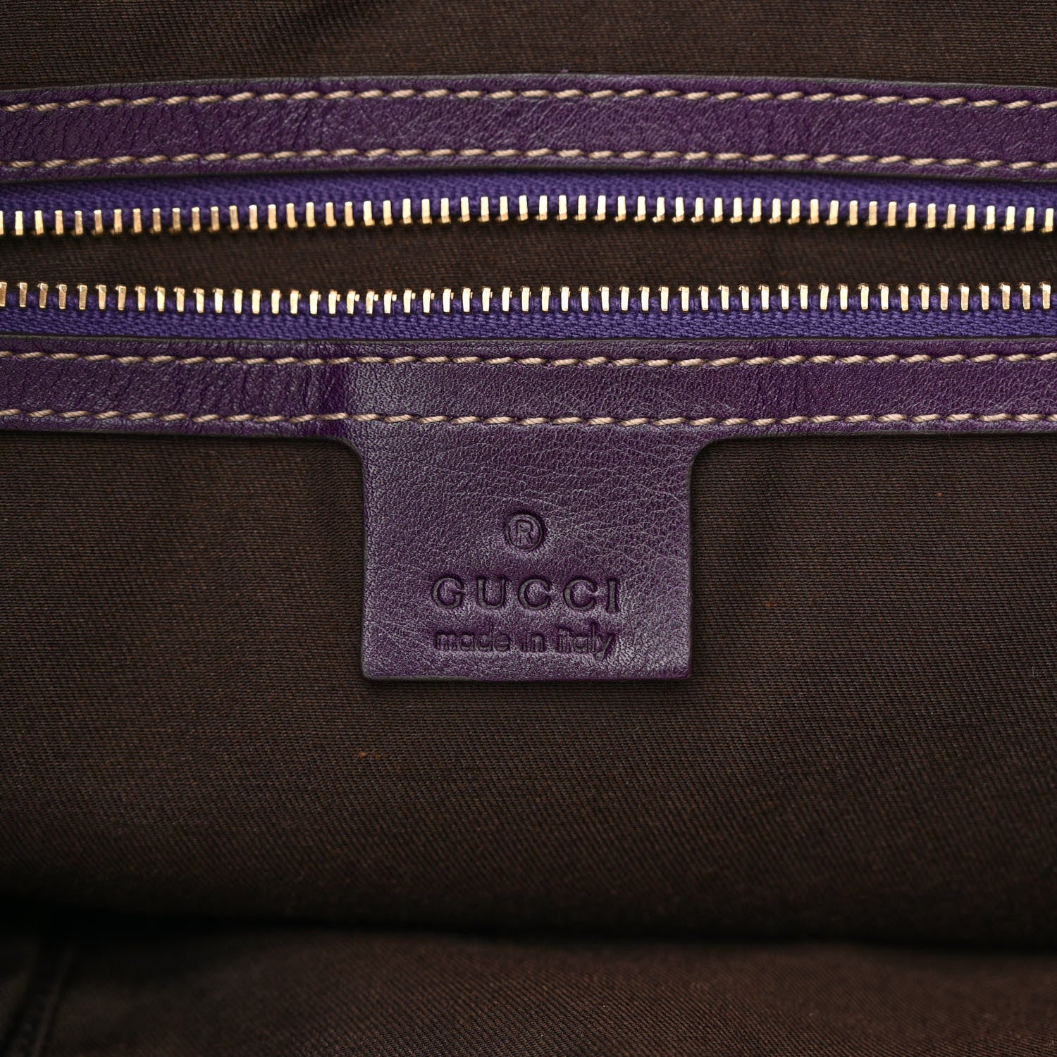 Gucci Suede Studded Large Jackie Shoulder Bag Purple 6 of 10