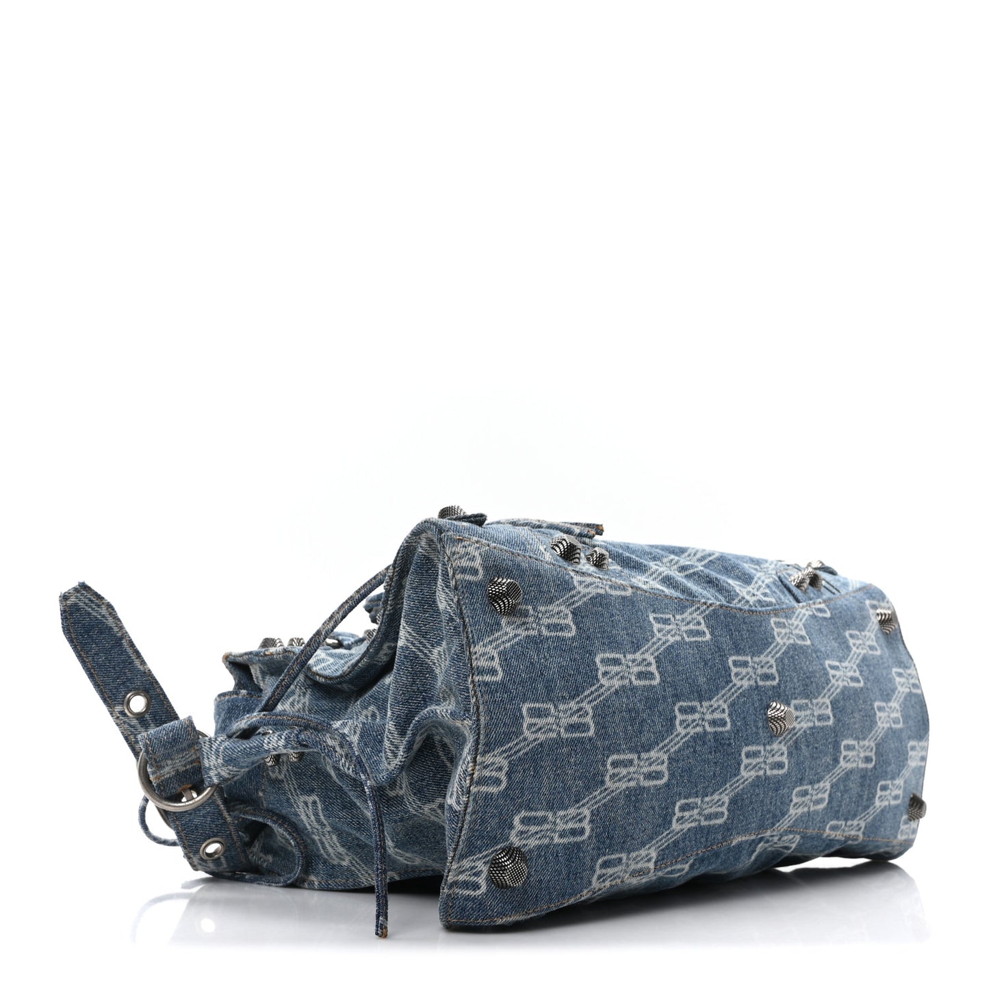 Denim BB Monogram Neo Cagole City Handbag Blue