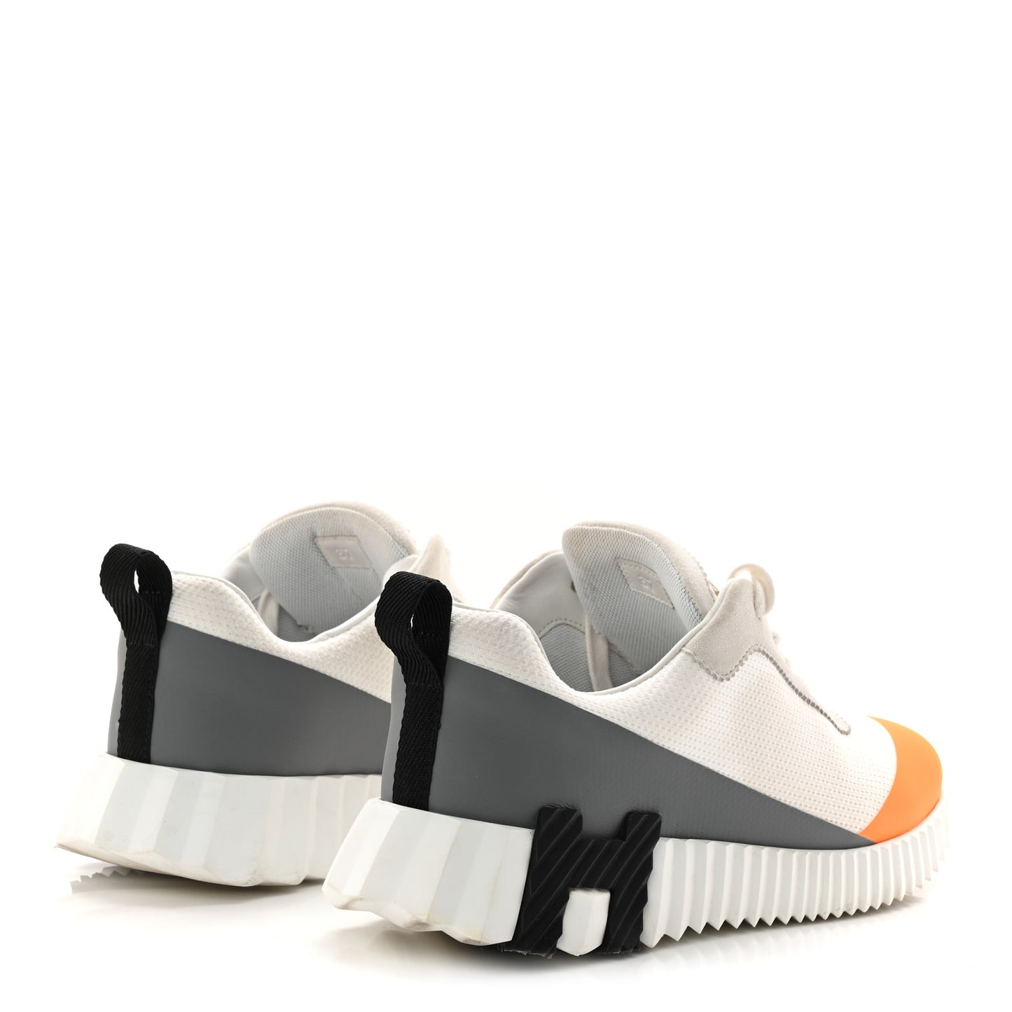 Graphic Mesh Suede Goatskin Womens Bouncing Sneakers 37 Orange Multicolor