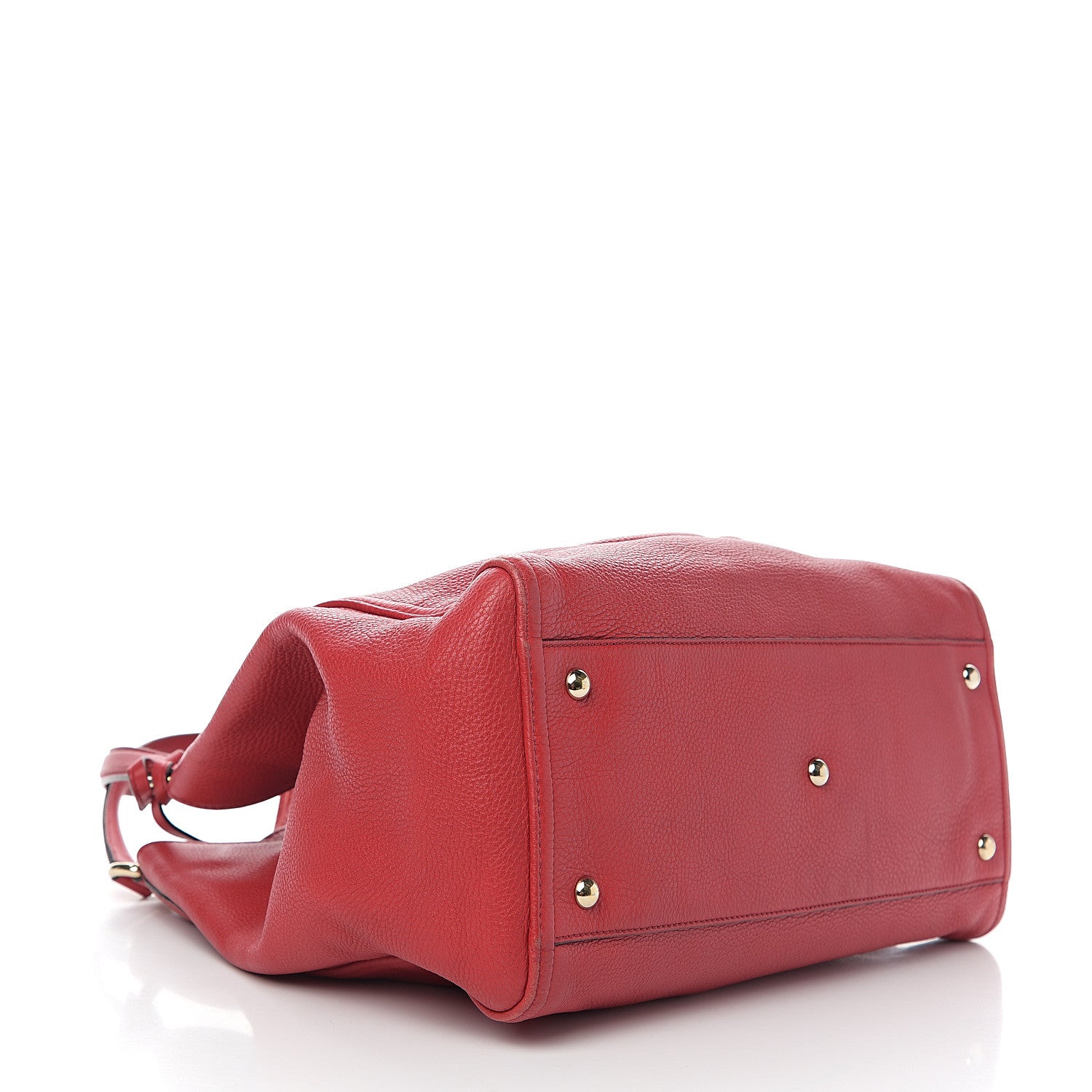 Gucci Pebbled Calfskin Medium Soho Shoulder Bag Red 3 of 10