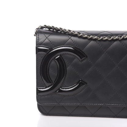Chanel Calfskin Quilted Cambon Wallet On Chain WOC Black 22 of 23