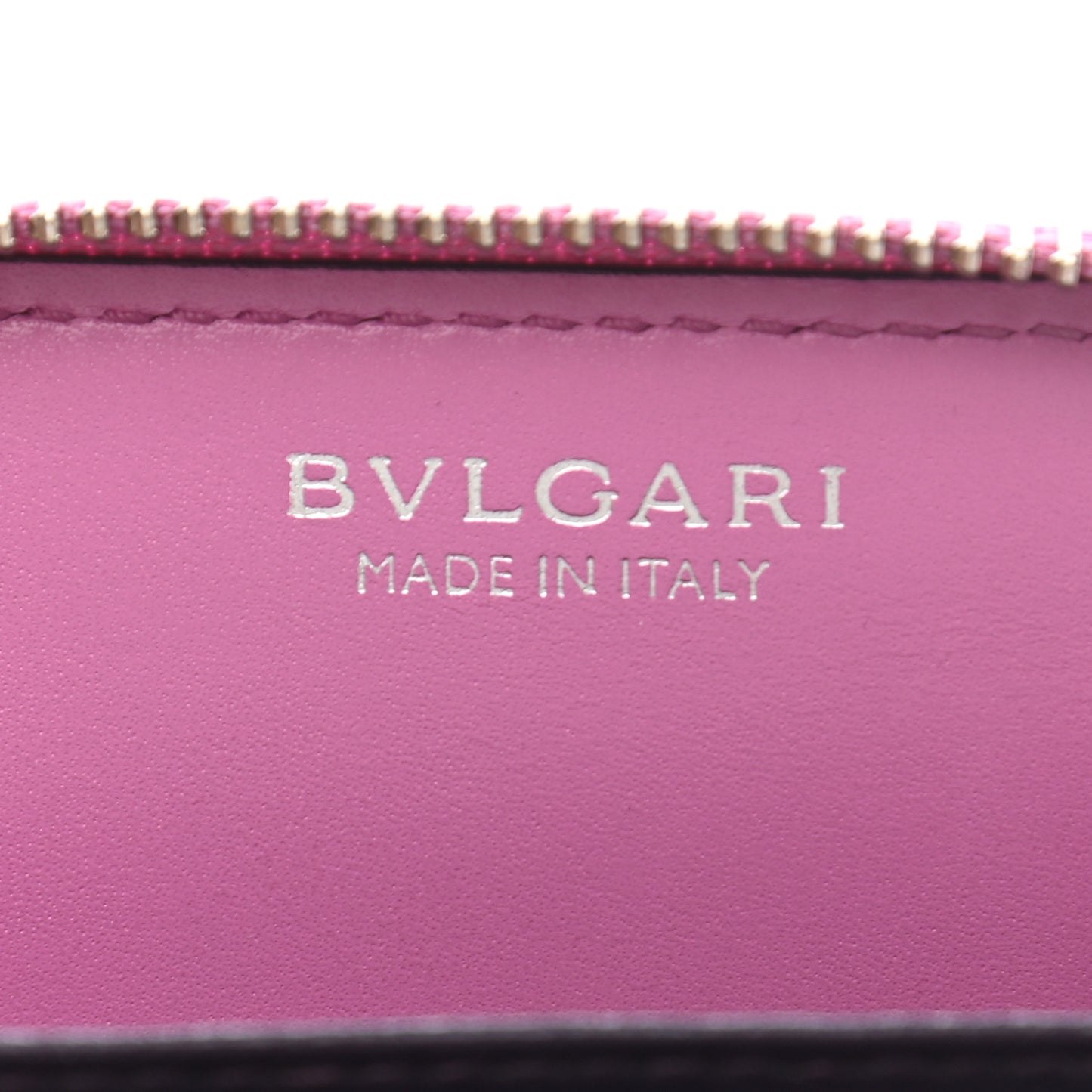 Calfskin Serpenti Zip Around Wallet Pink