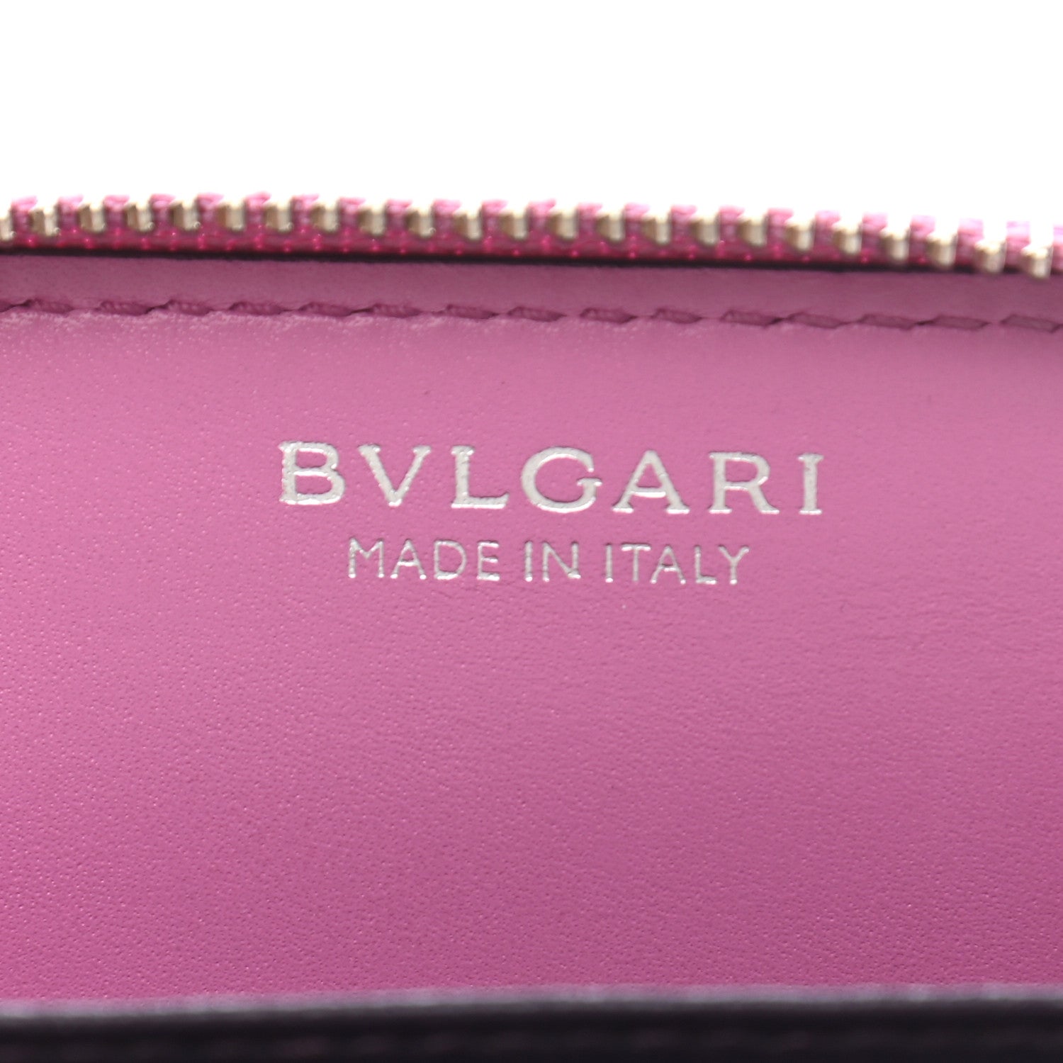 Bulgari Calfskin Serpenti Zip Around Wallet Pink 6 of 9