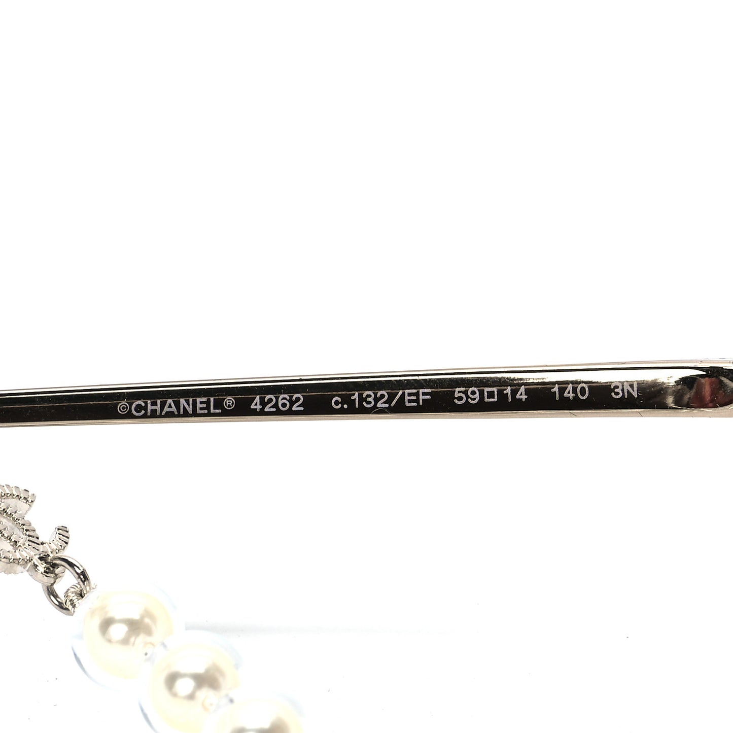 Butterfly Removable Pearl Chain Sunglasses 4262 Brown