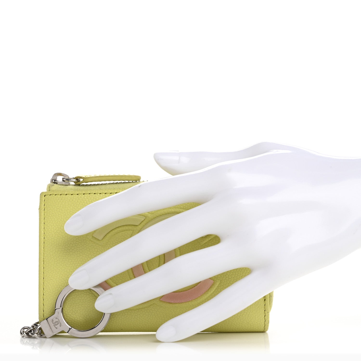 Chanel Caviar Key Holder Case Light Pink Light Green 2 of 13