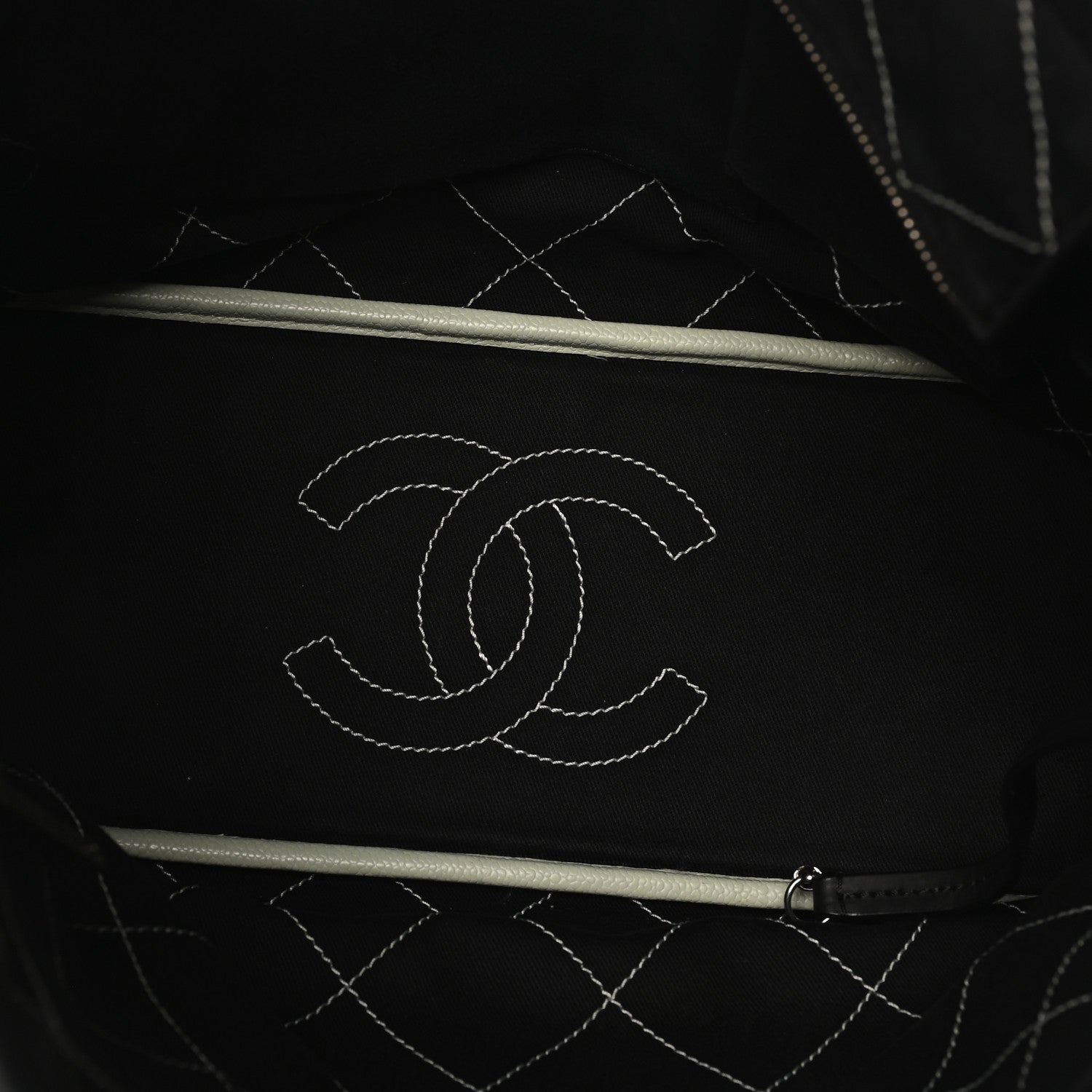 Chanel Grained Calfskin Shopping Fever Tote Green 6 of 11