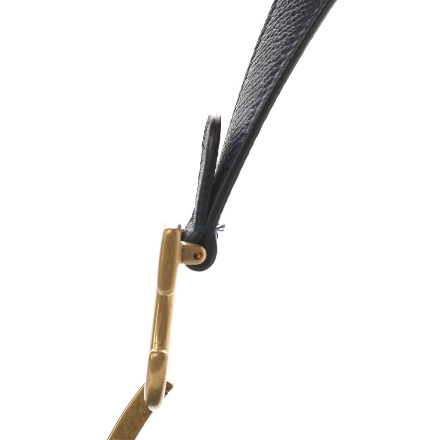 Grained Calfskin Saddle Bag Navy