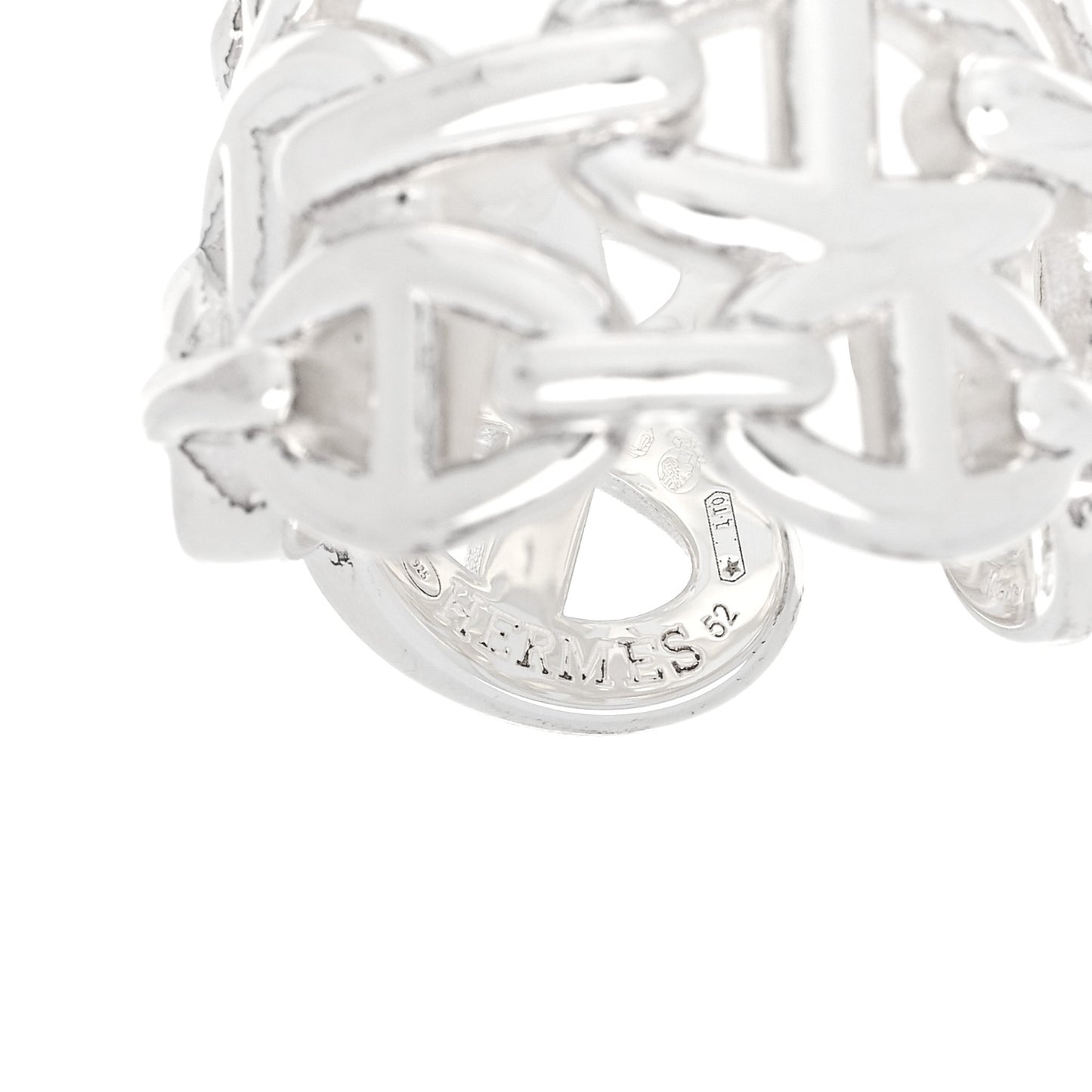 Sterling Silver GM Chaine d'Ancre Enchainee Band Ring 52 6