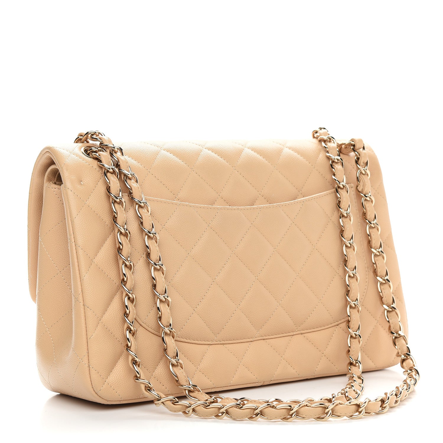 Chanel Caviar Quilted Jumbo Double Flap Beige Clair 3 of 10