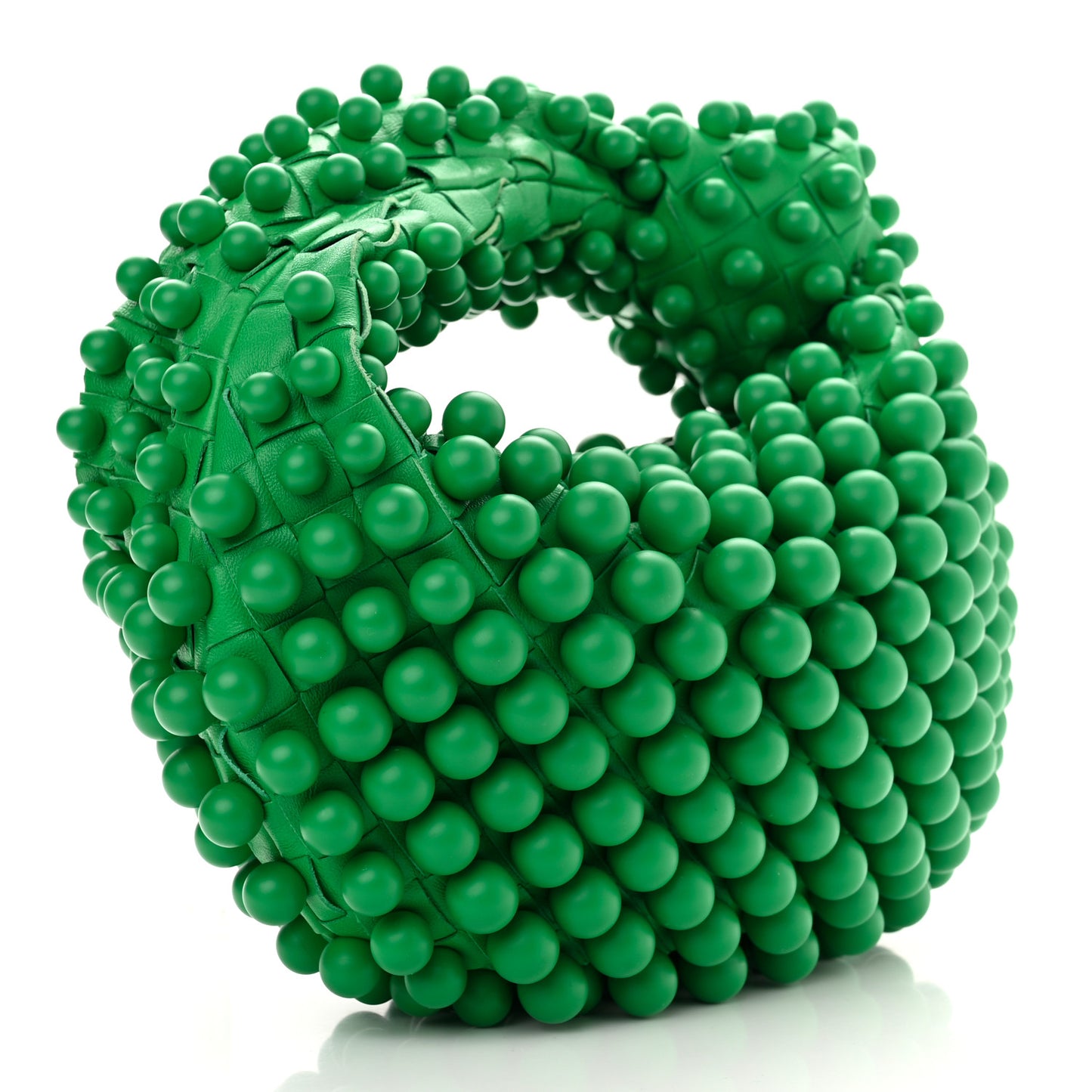 Nappa Studded Intrecciato Mini Jodie Parakeet