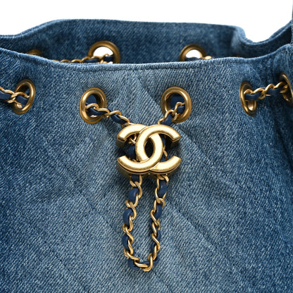 Chanel Washed Denim Quilted Mini Chanel 25 Handbag Blue 8 of 10