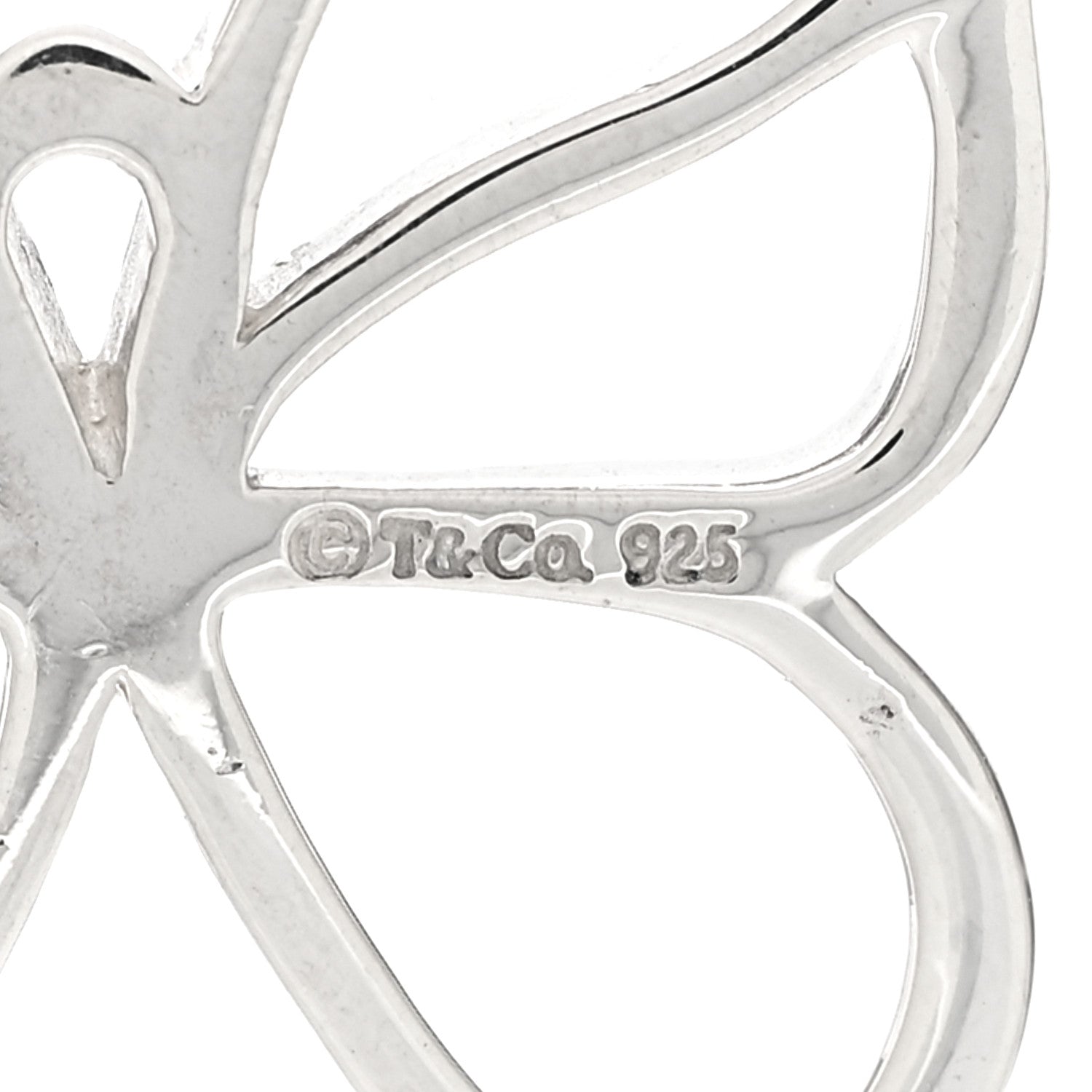 Tiffany Sterling Silver Open Butterfly Pendant 3 of 3