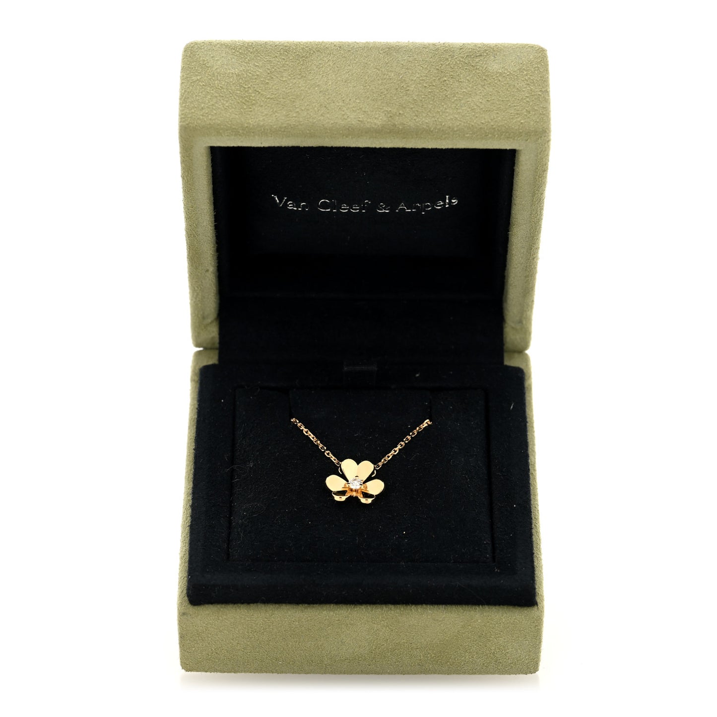 18K Yellow Gold Diamond Mini Frivole Pendant Necklace