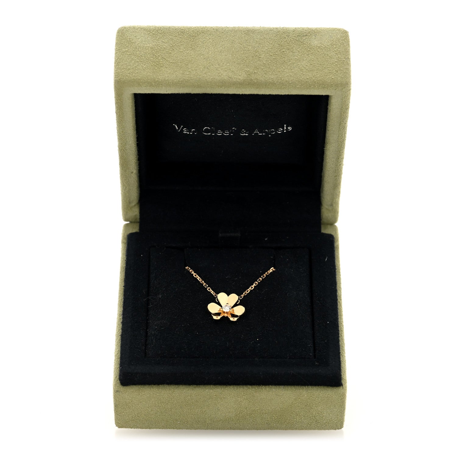 Van Cleef & Arpels 18K Yellow Gold Diamond Mini Frivole Pendant Necklace 5 of 5