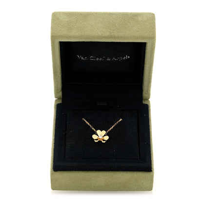 Van Cleef & Arpels 18K Yellow Gold Diamond Mini Frivole Pendant Necklace 5 of 5