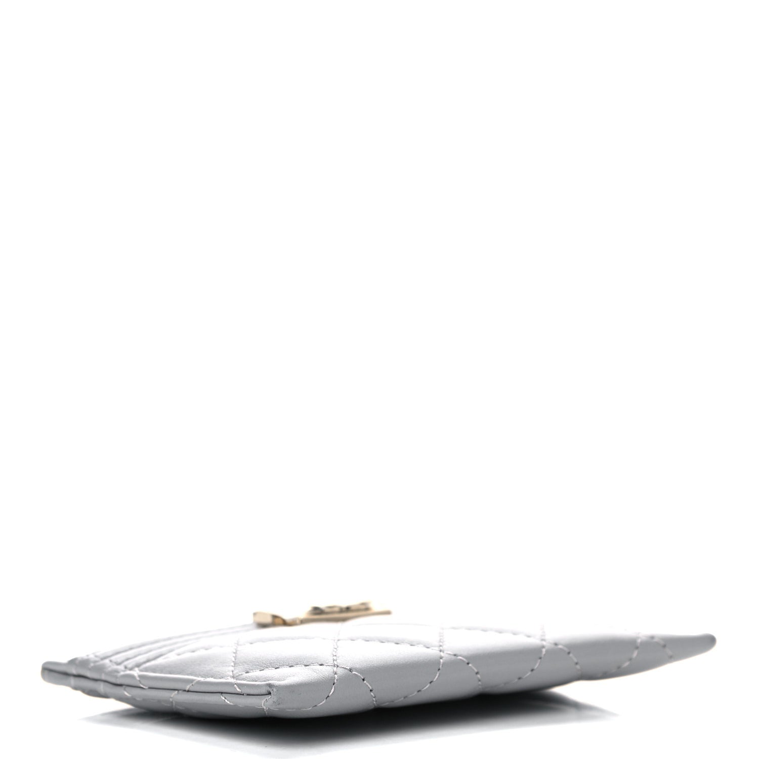 Chanel Lambskin Quilted Boy Card Holder Grey 4 of 12