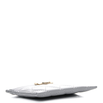 Chanel Lambskin Quilted Boy Card Holder Grey 4 of 12